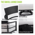 thumbnail image 5 of 3PC Outdoor Aluminum Patio Furniture,Modern Fully Weld Swivel Lounge Chair Chat Set,Sunbrella Cushions,Elegance Arc 23.6'' Side Table with Greek White Marble-Inspired Sintered Stone Top, 5 of 14