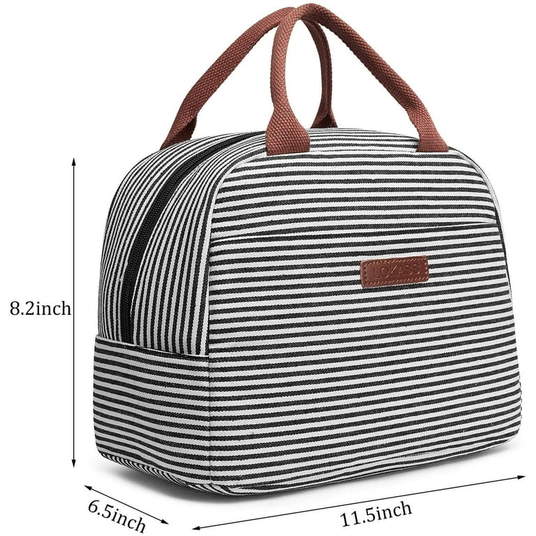 LOKASS Lunch Bag Cooler Bag Women Tote Bag Insulated Lunch Box Water-Resistant Thermal Lunch Bag Soft Leak Proof Liner Lunch Bags for women/Picnic/Boa