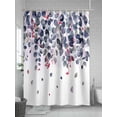 thumbnail image 5 of Shower Curtain Purple Leaves Shower Curtains for Bathroom, Waterproof Polyester Shower Curtain Set with Hooks, Extra Long 72" x 96" Watercolor Fruit Branch Plant, 5 of 6