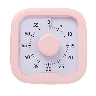 Silent Visual Timer 60-Minute Stopwatch Alarm Clock Countdown Timer with Stand Visualization Kitchen Cooking Timer Pink