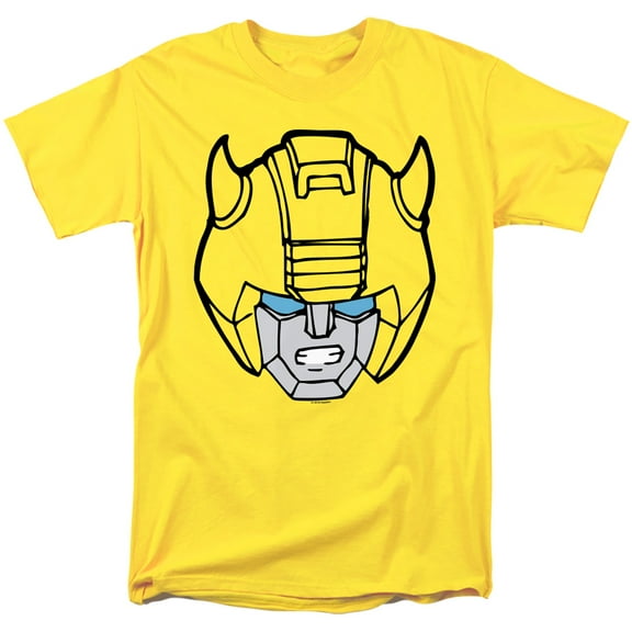 Transformers Bumblebee Head S/S Adult 18/1 T-Shirt Yellow