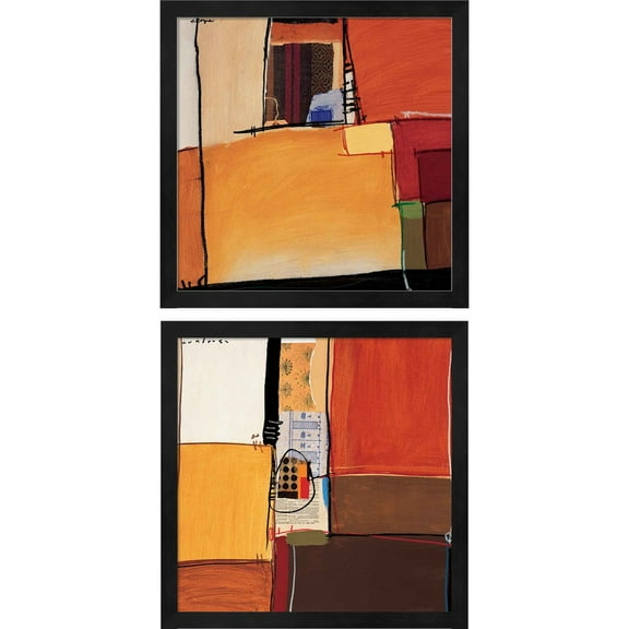 Great Art Now Siempre by Ivan Reyes, 2 Piece Framed Art Set Each 13"W x 13"H