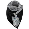 thumbnail image 4 of Guardoinrt Foulards Écharpe Casual Style Rétro Tête Warm Coton Foulard Chat 175CM 1Set, 4 of 6