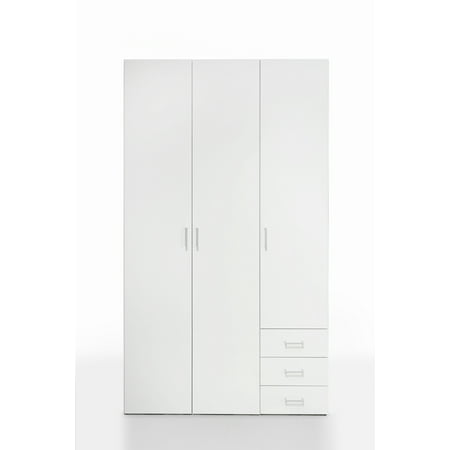 - Space 3 Drawer and 3 Door Wardrobe, Multiple Finishes