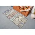 thumbnail image 4 of Turkish Rug, Patchwork Rug, Small Rugs, Anatolian Rug, Rugs For Entry, 2x4.1 ft Beige Rug, Door Mat Rug, Small Bathroom Rug, Wool Rug, 13426, 4 of 10