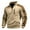 Khaki, variant on KHONTS Suede Sweatshirt for Men Western Long Sleeve Quarter Zip Pullover Tops Color Block Stand Collar Shirts with Elbow Patches Sky Blue XL