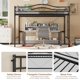 thumbnail image 2 of Tamaño individual size metal loft cama con ladder y guardrail heavy duty 400 lbs capacity no necesita colchón base easy to assemble-negra durable y estilizado para, 2 of 7