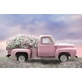 thumbnail image 2 of Deiter, Lori 18x13 Black Ornate Wood Framed with Double Matting Museum Art Print Titled - Pink Floral Truck, 2 of 4