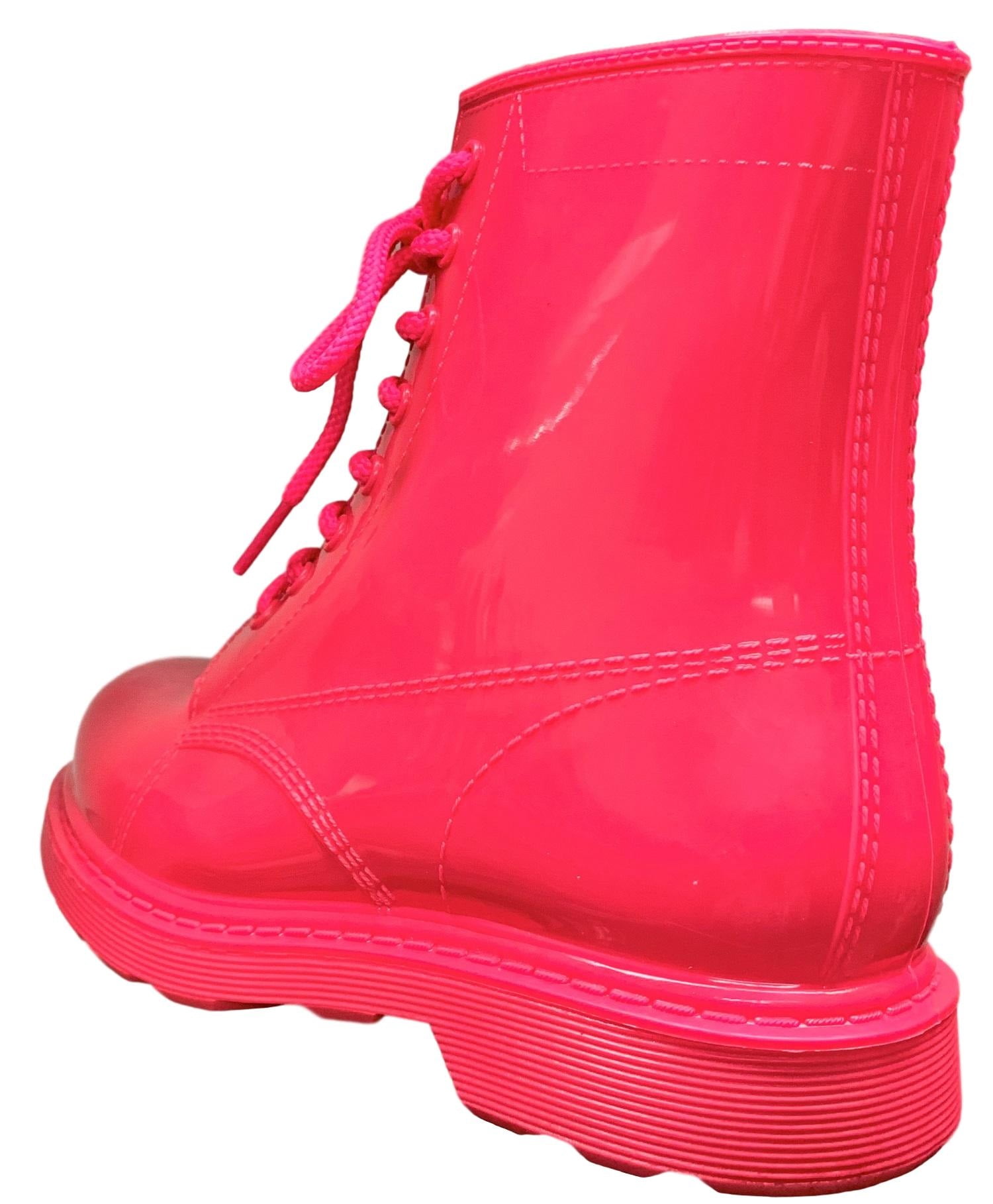hot pink steel toe boots