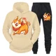 thumbnail image 2 of Conjunto de ropa deportiva con estampado de animé Shiba Inu para hombre, sudadera y pantalones con estampado de perro y animal, conjunto de 2 piezas, sudaderas y chándales divertidos para hombre, 2 of 5
