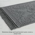 thumbnail image 3 of Jean Pierre Ricardo Cotton Fringe 2-Piece Bath Rug Set, Dark Grey, 3 of 11