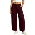 thumbnail image 2 of Xdegoge Straight Leg Linen Pants for Women Comfy Business Casual Work High Waisted Office Bottoms with Pockets Relaxed Fit Summer Dressy Trousers, 2 of 8