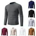 thumbnail image 1 of Fengqque Men's Ribbed Turtleneck Sweater Casual Basic Long Sleeve Knitted Pullover Sweater White 8(XL), 1 of 3