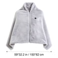 thumbnail image 2 of 2027 Heated Shawl Wraps for Women, USB Wearable Blanket, Soft Light Gray Portable Travel Blanket for Home, Office, Travel, 2 of 5