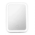 thumbnail image 2 of LED Vanity Mirror with Lights Portable Cosmetic Travel Tabletop Make Up Lighted Desk Mirror USB Rechargeable White, 2 of 7