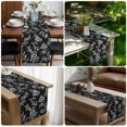 thumbnail image 5 of Vintage Rustic Floral Table Runner 120 Inches Long,Dining Table Runners Dresser Scarves,Spring Floral Botanical Black Kitchen Coffee Tablerunner for Tabletop Party Birthday Holiday Wedding 13"x120", 5 of 8