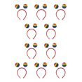 thumbnail image 2 of Qarigey Diadema de iris, accesorios para fotos, diademas para adultos de primavera, tocados, disfraces de maquillaje, fiesta, decoración de cara de arcoiris 10Conjunto, 2 of 6