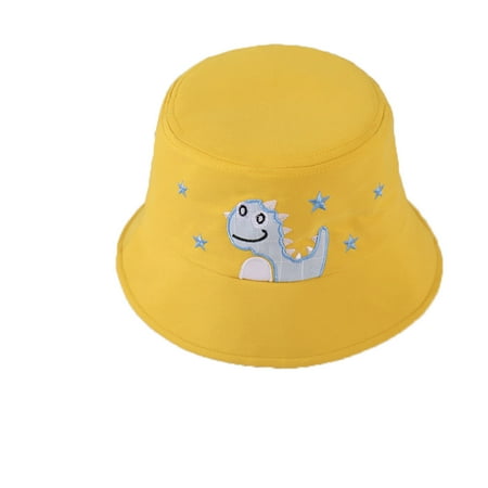 

AOMPMSDX Hats Caps For Kids Girls Boys Spring Autumn Outdoor Shade Cartoon Dinosaur Sunscreen Fisherman Children Hat
