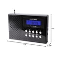 thumbnail image 2 of HANNLOMAX HX-512R Radio portátil AM/FM/alerta meteorológica, reloj despertador, pantalla LCD, conector para auriculares, fuente de alimentación dual AC/DC. (Negro), 2 of 2