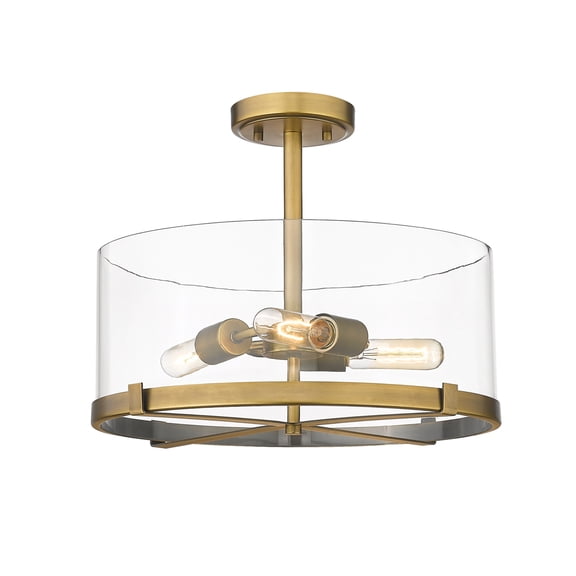Z-Lite - Callista - 3 Light Semi Flush Mount In Transitional Style-13.5 Inches
