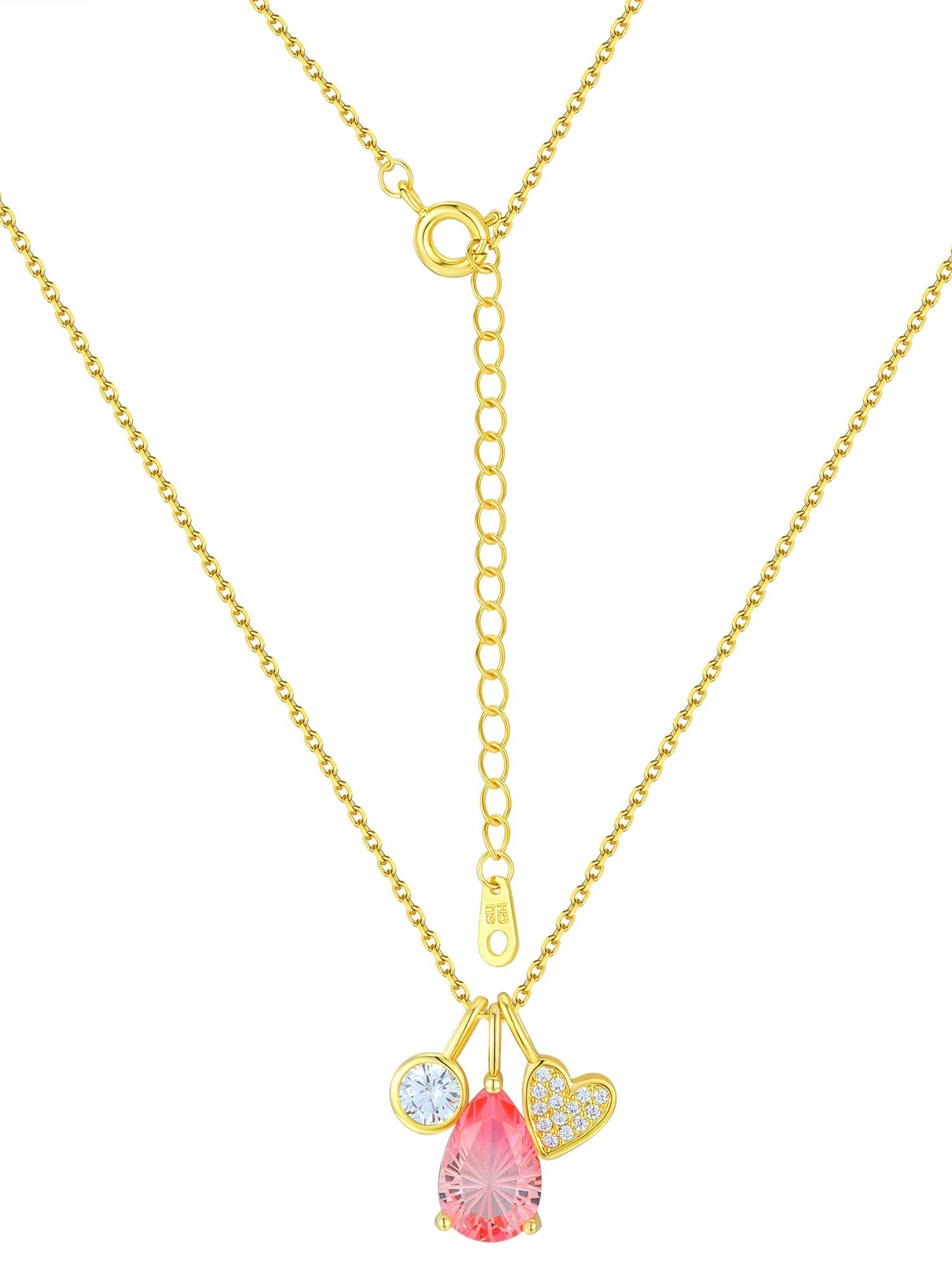Believe by Brilliance Crystal and Cubic Zirconia Teardrop Necklace Set in 14KT Gold Flash Plated