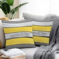 thumbnail image 2 of Coastal Style Outdoor Pillow Covers Pack of 2 Retro Gray Yellow Stripes Wood Texture Waterproof Throw Pillow Covers Decorative Cushion Cases for Patio Garden Tent Balcony Couch 16x16 inch, 2 of 8