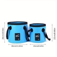 thumbnail image 5 of 2pcs 12L+20L Collapsible Bucket, Portable Folding Camping Water Storage Container & Wash Basin for Traveling, Hiking, Fishing, Boating, Gardening-Orange, 5 of 5