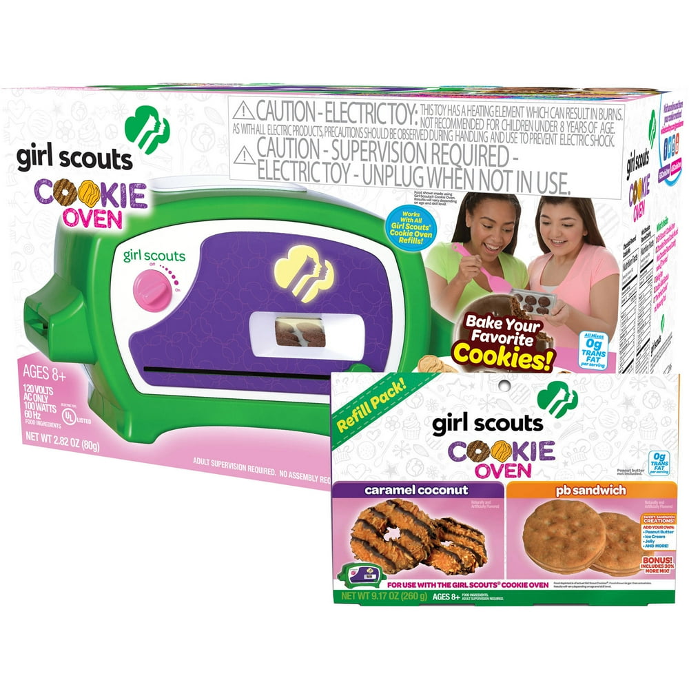Girl Scouts Deluxe Cookie Oven with Caramel Coconut and Peanut Butter Sandwich Deluxe Refill Kit