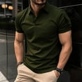 thumbnail image 2 of Bibifish Mens Polo Shirts Side Sleeve Pocket Detail Shirts Point Collar Button Front Simple Casual Tops, 2 of 8