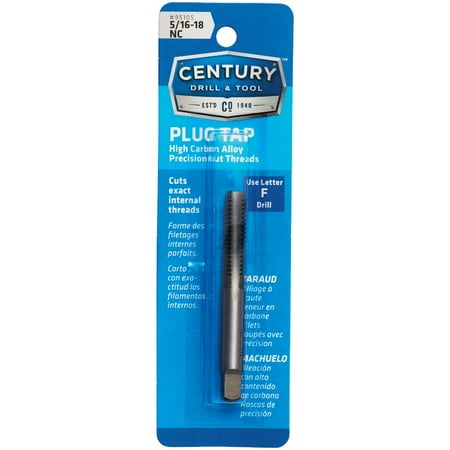 

2PK Century Drill & Tool 5/16-18 Carbon Steel National Coarse Tap-Plug