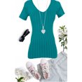 thumbnail image 1 of Playera Sport Mujer Blusa Deportiva Cuello V Gym Casual Dama LOLE  Playera, 1 of 1