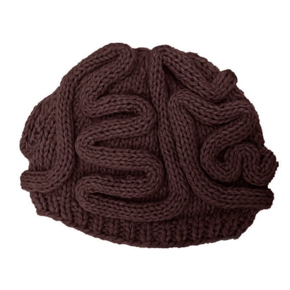 Hat for Women Mens Hats Solid Color Spoof Fun Brain Hat Hand Knitted Multi Color Fashionable Casual Brain Hat