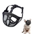 thumbnail image 1 of Short Snout Dog Muzzle Bulldog Muzzle Drinkable Adjustable Breathable Mesh for Training Biting Barking, 1 of 5