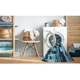 thumbnail image 2 of Ahgly Company Machine Washable Indoor Round Transitional Blue Diamond Blue Area Rugs, 7' Round, 2 of 7