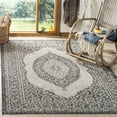 thumbnail image 2 of SAFAVIEH Courtyard Avi Medallion Indoor/Outdoor Area Rug, Light Grey/Black, 9' x 12', 2 of 10