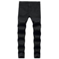 thumbnail image 3 of Pantalones Pantalones de Longitud Completa Para Hombres Nuevos Pantalones de Mezclilla de Motocicleta Elásticos de Hip-Hop Rectos Rasgados Ajustados Odeerbi ODB122200, 3 of 7