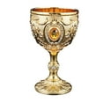thumbnail image 3 of Fiocias Embossed Water Goblet Drinking Cup Collection Reusable Tableware Metal Cup Mini Gold, 3 of 9