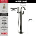 thumbnail image 6 of Delta T4746-SS-PR-FL Trillian Floor Mounted Tub Filler - Lumicoat Stainless, 6 of 7