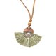 thumbnail image 1 of Jumpingount Collar de tela para mujer, colgante de moda, collares de decoración, adorno de joyería, regalos para fiesta de boda, trabajo diario Ropa, zapatos y accesorios Miscelánea Verde oscuro Jumpingount AP014599-10, 1 of 6