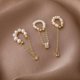 thumbnail image 2 of Pendientes con clip para la oreja con borlas de perlas de agua dulce y diseño de estilo, con temperamento de hada, uso versátil, 2 of 6