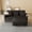 Z3 Black, variant on Modular Sectional Sofa Bed, Convertible U Shaped Couch 114" Pull Out Couch, Sleeper Sofa with Movable Ottoman, Modular Adjustable Recliner Bed Couches for Living Room