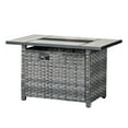 thumbnail image 2 of Ovios Outdoor Wicker Propane Fire Pit Table 42-Inch 50,000 BTU Flame Gas Fire Pits for Patio with Waterproof Cover & Lid Rectangle, 2 of 5