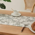 thumbnail image 5 of 100% Cotton French Pastoral Table Runners, 13x108 Inch Black Farmhouse Table Runners 108 Inches Long, Vintage Flowers Print Home Decors, 5 of 6