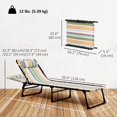thumbnail image 2 of Multicoloured Folding Chaise Lounge – Adjustable Outdoor Recliner for Beach, Patio & Camping | Steel Frame, Breathable Mesh, 77” L x 23” W, 2 of 7