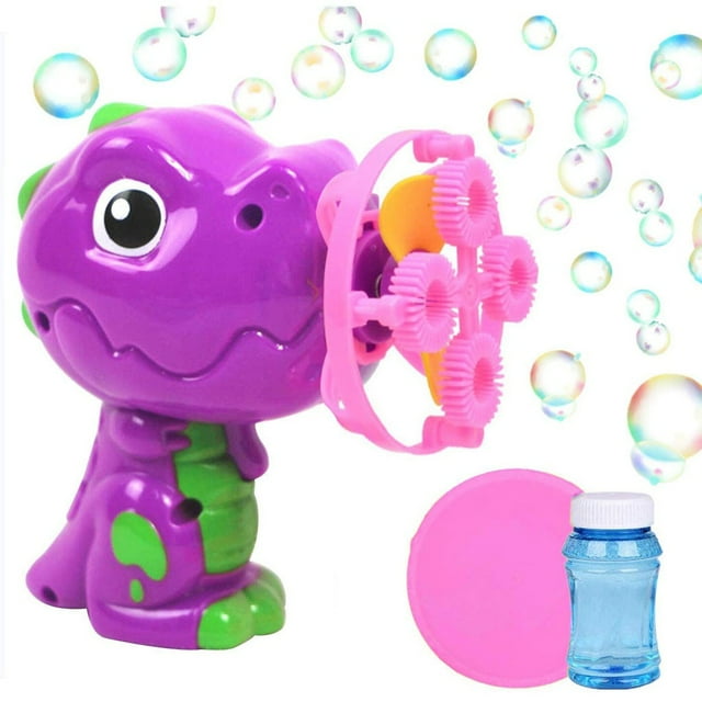 Fiudx Ofertas Relámpago Soplador De Burbujas De Dinosaurio Para Niños Con 1 Solución De Burbujas, Juegos De Burbujas, Juguetes De 100Ml