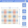 thumbnail image 5 of BZSMCE Towel Cotton Face Towel Soft Hand Towels Fashion Blue Red Orange and White Checkered Pattern Pattern, 5 of 9