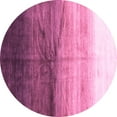 thumbnail image 1 of Ahgly Company Indoor Round Abstract Pink Contemporary Area Rugs, 3' Round, 1 of 4