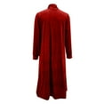 Women's Long Velvet Cardigan Jacket Lapel Collar Open Front Vintage