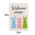 thumbnail image 5 of bienvenida bandera de pascua Impresión a doble cara 12 × 18 pulgadas Banners verticales de conejito TUNC Sencillez, 5 of 5