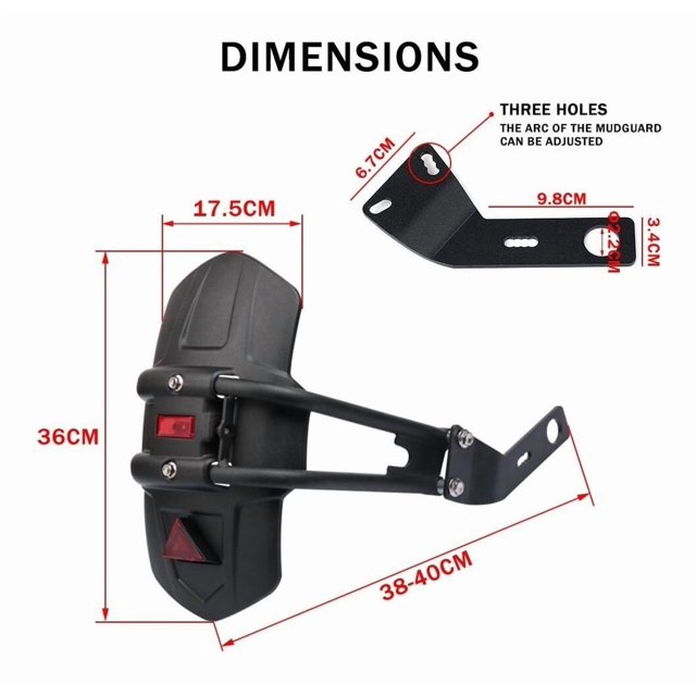 Garde-boue Articulé Court Neve Anti-Pulvérisation pour Honda CB5